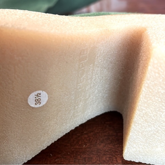 FREE PEOPLE Gigi boots suede green platform size 38.5 - Picture 5 of 16